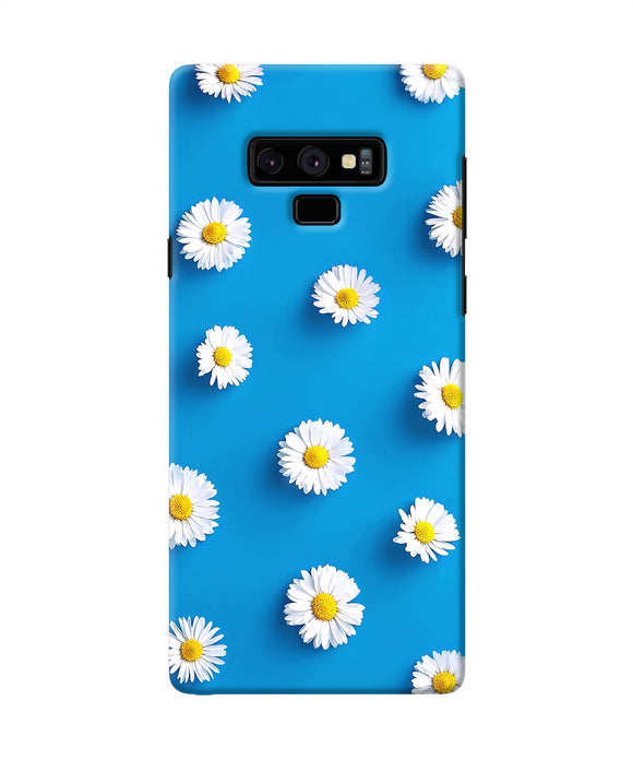White Flowers Samsung Note 9 Back Cover