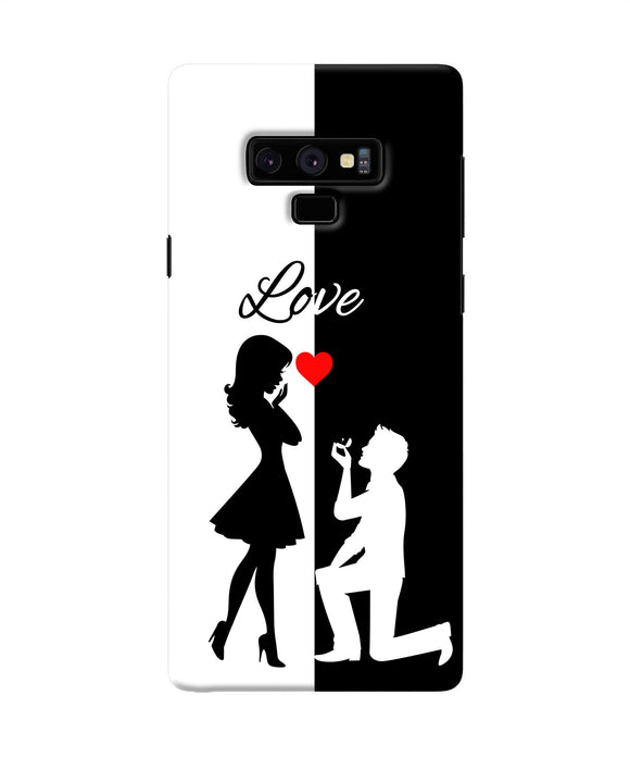 Love Propose Black And White Samsung Note 9 Back Cover