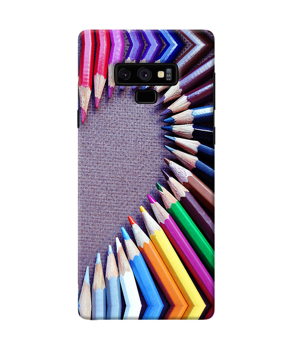 Color Pencil Half Heart Samsung Note 9 Back Cover