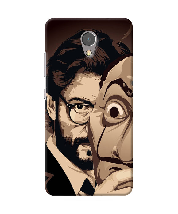 Money Heist Professor Art Lenovo P2 Back Cover
