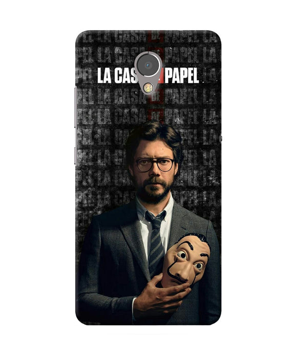 Money Heist Professor with Mask Lenovo P2 Back Cover