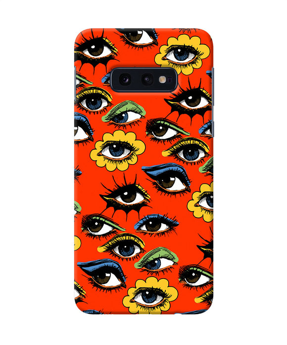 Abstract Eyes Pattern Samsung S10e Back Cover