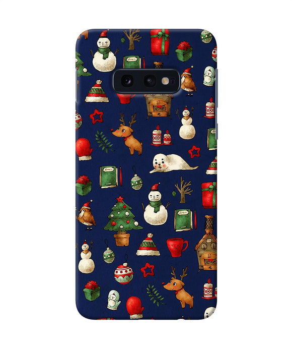 Canvas Christmas Print Samsung S10e Back Cover