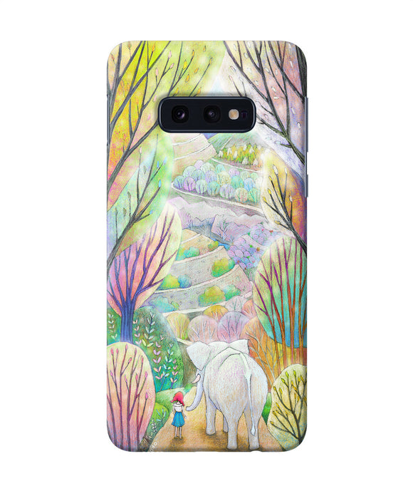 Natual Elephant Girl Samsung S10e Back Cover