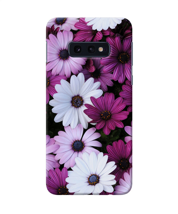 White Violet Flowers Samsung S10e Back Cover