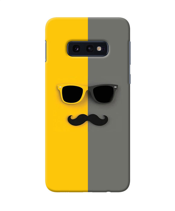 Mustache Glass Samsung S10e Back Cover
