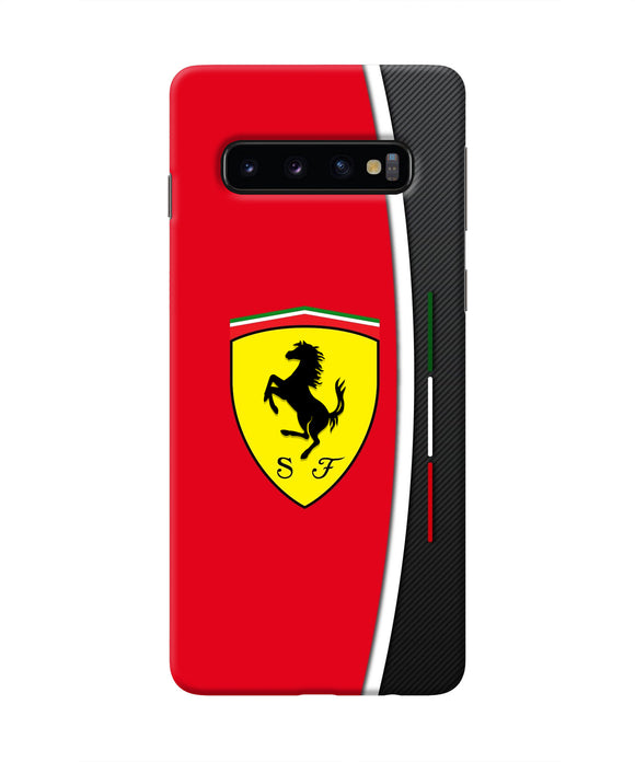 Ferrari Abstract Red Samsung S10 Real 4D Back Cover