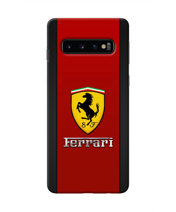 Ferrari Abstract Maroon Samsung S10 Real 4D Back Cover