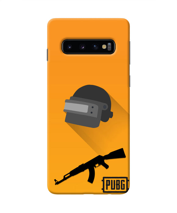 PUBG Helmet and Gun Samsung S10 Real 4D Back Cover