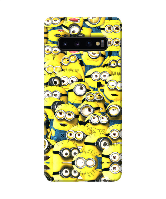 Minions Mini Crowd Samsung S10 Back Cover