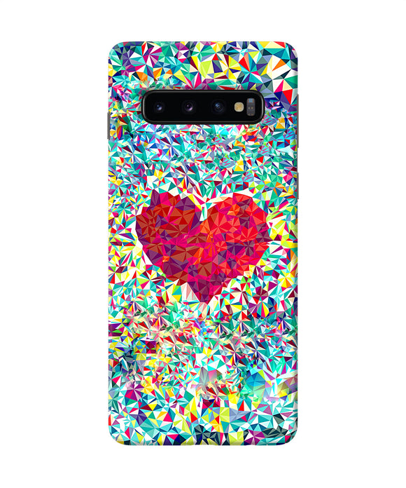 Red Heart Print Samsung S10 Back Cover