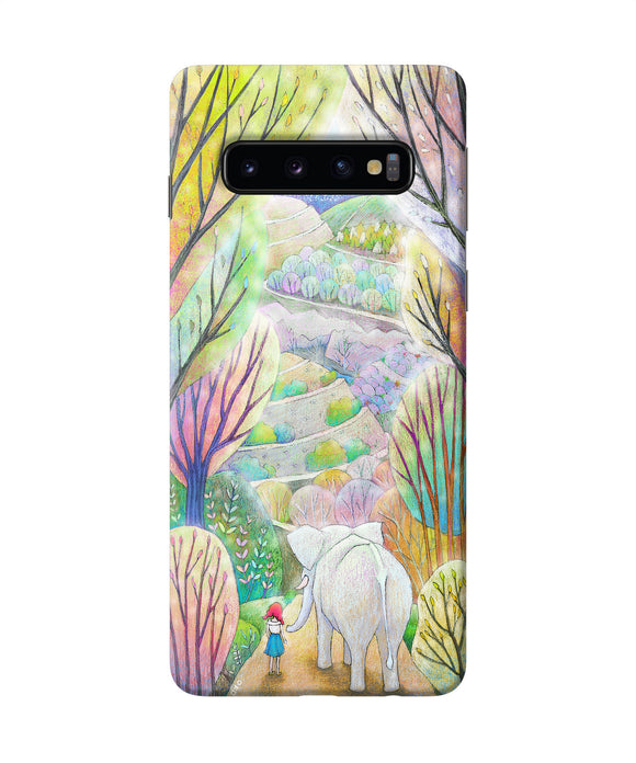 Natual Elephant Girl Samsung S10 Back Cover