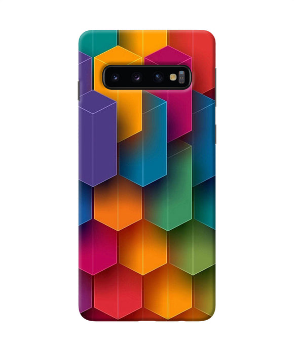 Abstract Rectangle Print Samsung S10 Back Cover