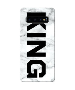 King Marble Text Samsung S10 Back Cover