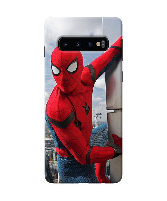 Spiderman On The Wall Samsung S10 Back Cover