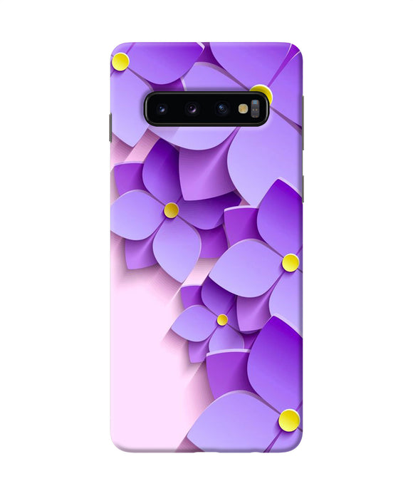 Violet Flower Craft Samsung S10 Back Cover