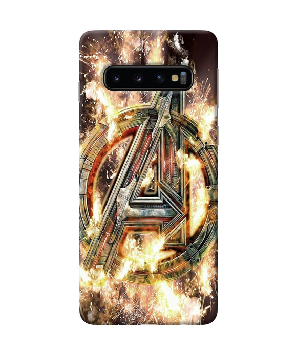 Avengers Burning Logo Samsung S10 Back Cover