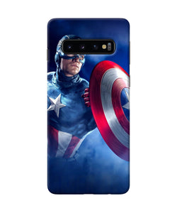 Captain America On Sky Samsung S10 Back Cover