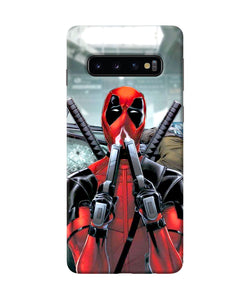 Deadpool With Gun Samsung S10 Back Cover