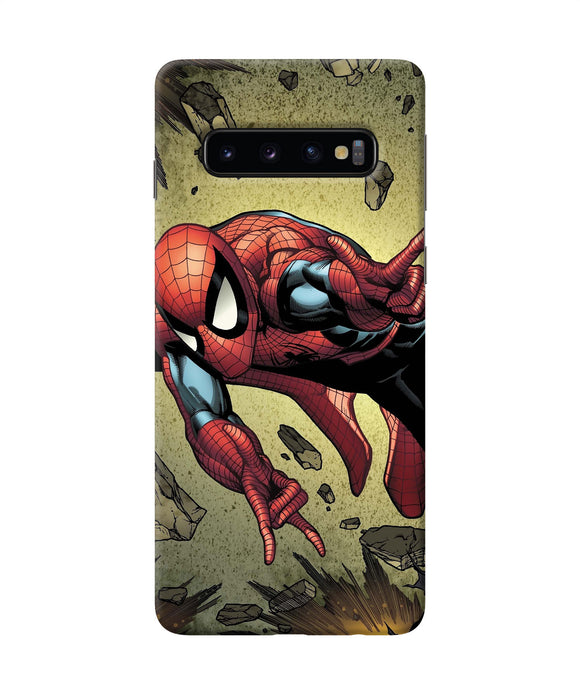 Spiderman On Sky Samsung S10 Back Cover