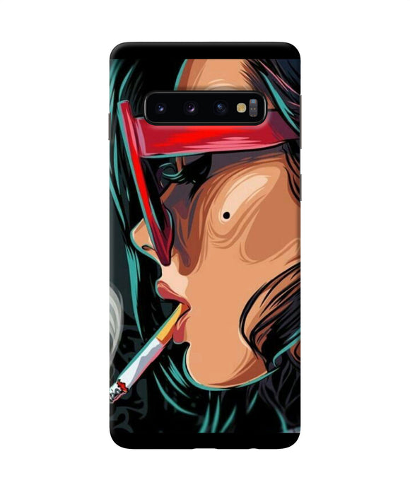 Smoking Girl Samsung S10 Back Cover