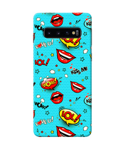 Lol Lips Print Samsung S10 Back Cover