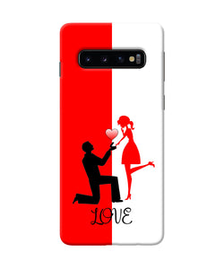 Love Propose Red And White Samsung S10 Back Cover