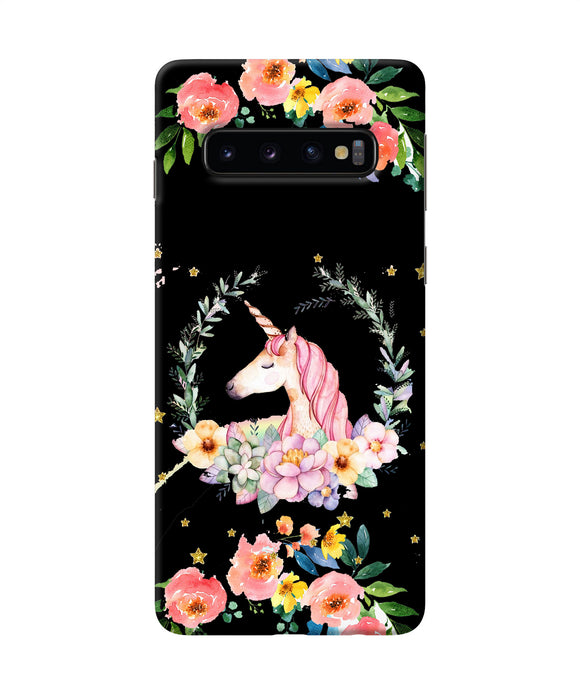 Unicorn Flower Samsung S10 Back Cover