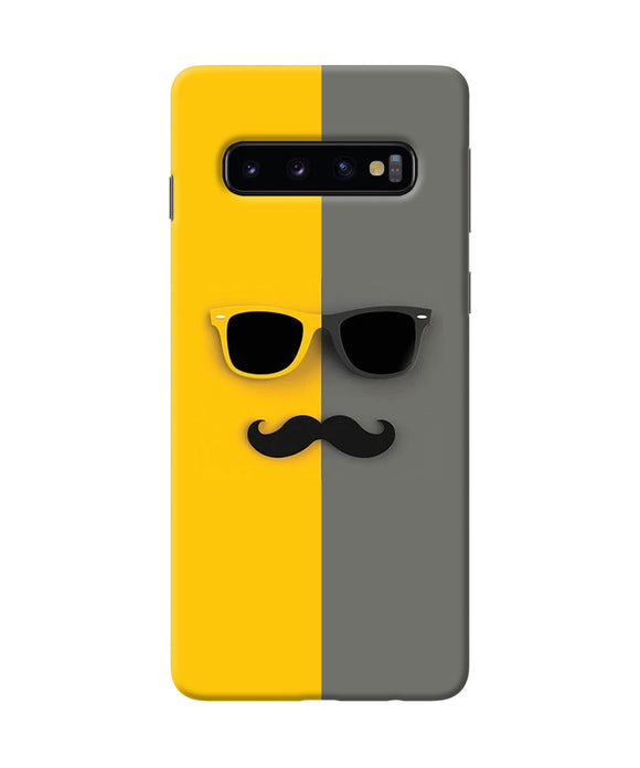 Mustache Glass Samsung S10 Back Cover