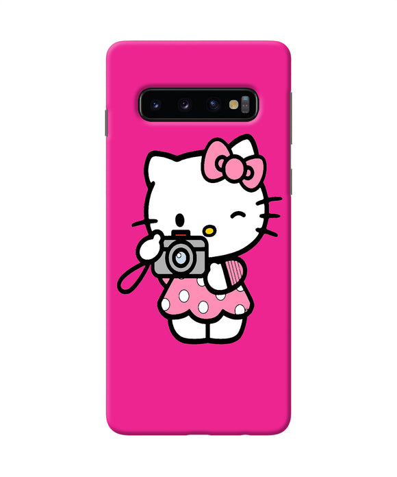 Hello Kitty Cam Pink Samsung S10 Back Cover