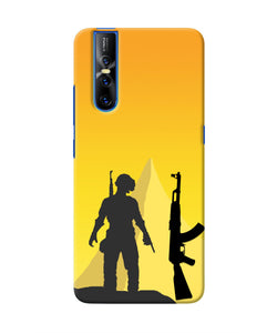 PUBG Silhouette Vivo V15 Pro Real 4D Back Cover