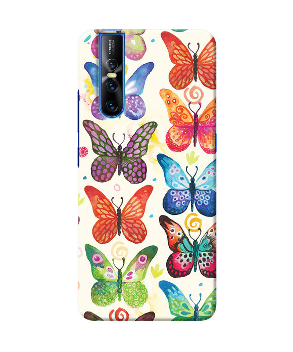 Abstract Butterfly Print Vivo V15 Pro Back Cover