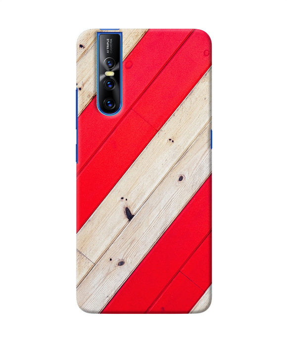 Abstract Red Brown Wooden Vivo V15 Pro Back Cover