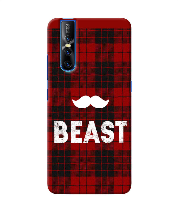 Beast Red Square Vivo V15 Pro Back Cover