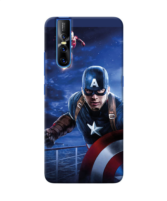 Captain With Ironman Vivo V15 Pro Back Cover