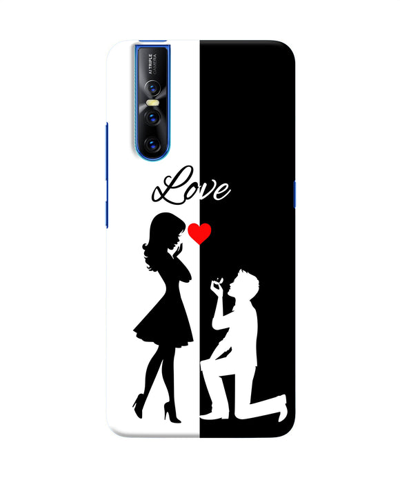 Love Propose Black And White Vivo V15 Pro Back Cover