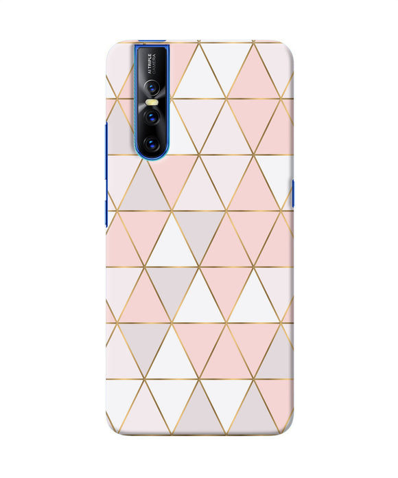 Abstract Pink Triangle Pattern Vivo V15 Pro Back Cover