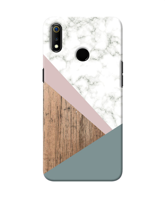 Marble Wood Abstract Realme 3 Back Cover