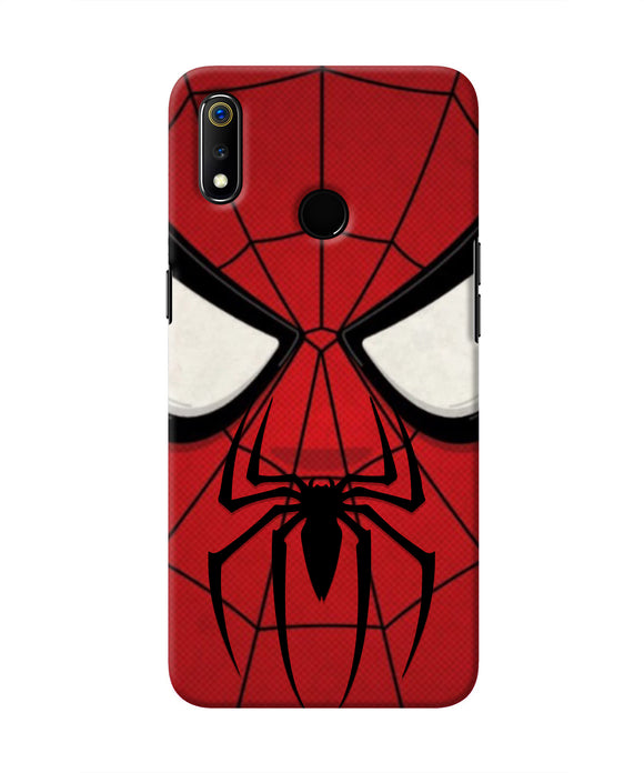 Spiderman Face Realme 3 Real 4D Back Cover