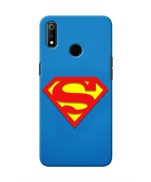 Superman Blue Realme 3 Real 4D Back Cover