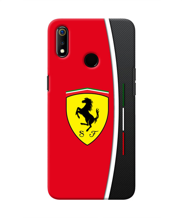 Ferrari Abstract Red Realme 3 Real 4D Back Cover