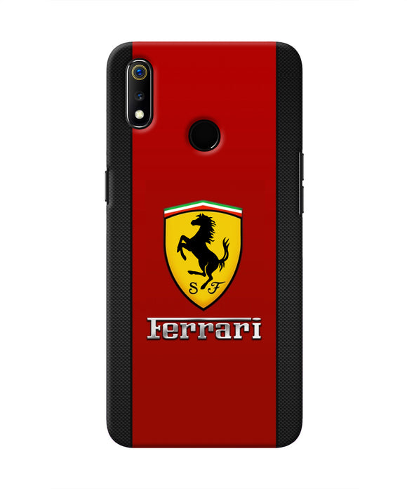 Ferrari Abstract Maroon Realme 3 Real 4D Back Cover