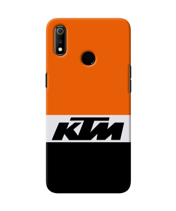 KTM Colorblock Realme 3 Real 4D Back Cover
