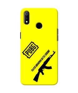 PUBG AKM Gun Realme 3 Real 4D Back Cover