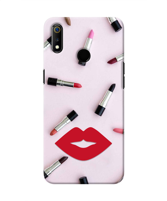 Lips Lipstick Shades Realme 3 Real 4D Back Cover