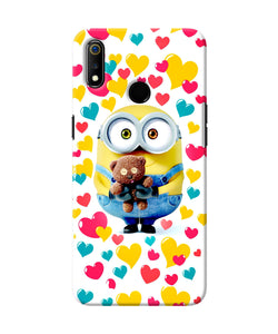 Minion Teddy Hearts Realme 3 Back Cover