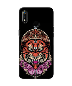 Abstract Tiger Realme 3 Back Cover