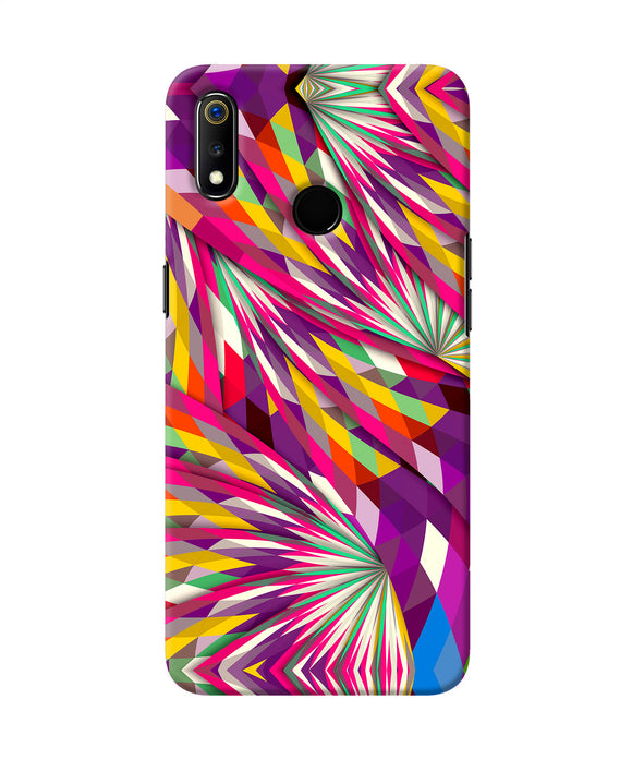 Abstract Colorful Print Realme 3 Back Cover