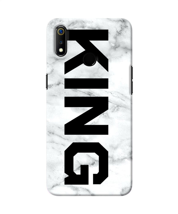 King Marble Text Realme 3 Back Cover