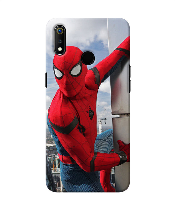 Spiderman On The Wall Realme 3 Back Cover